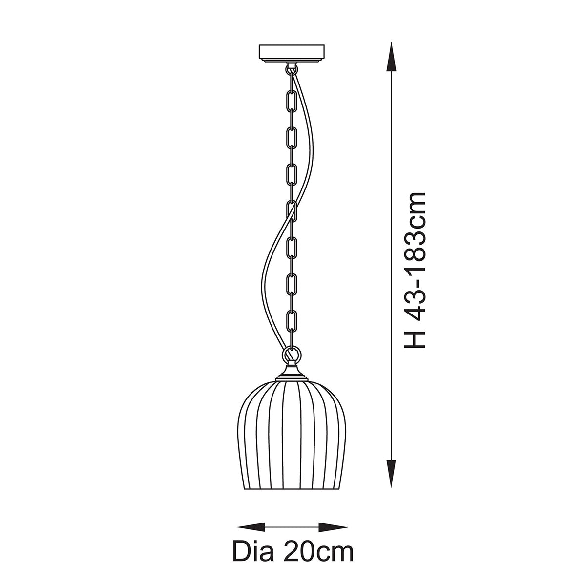 Ashton Ribbed Pendant