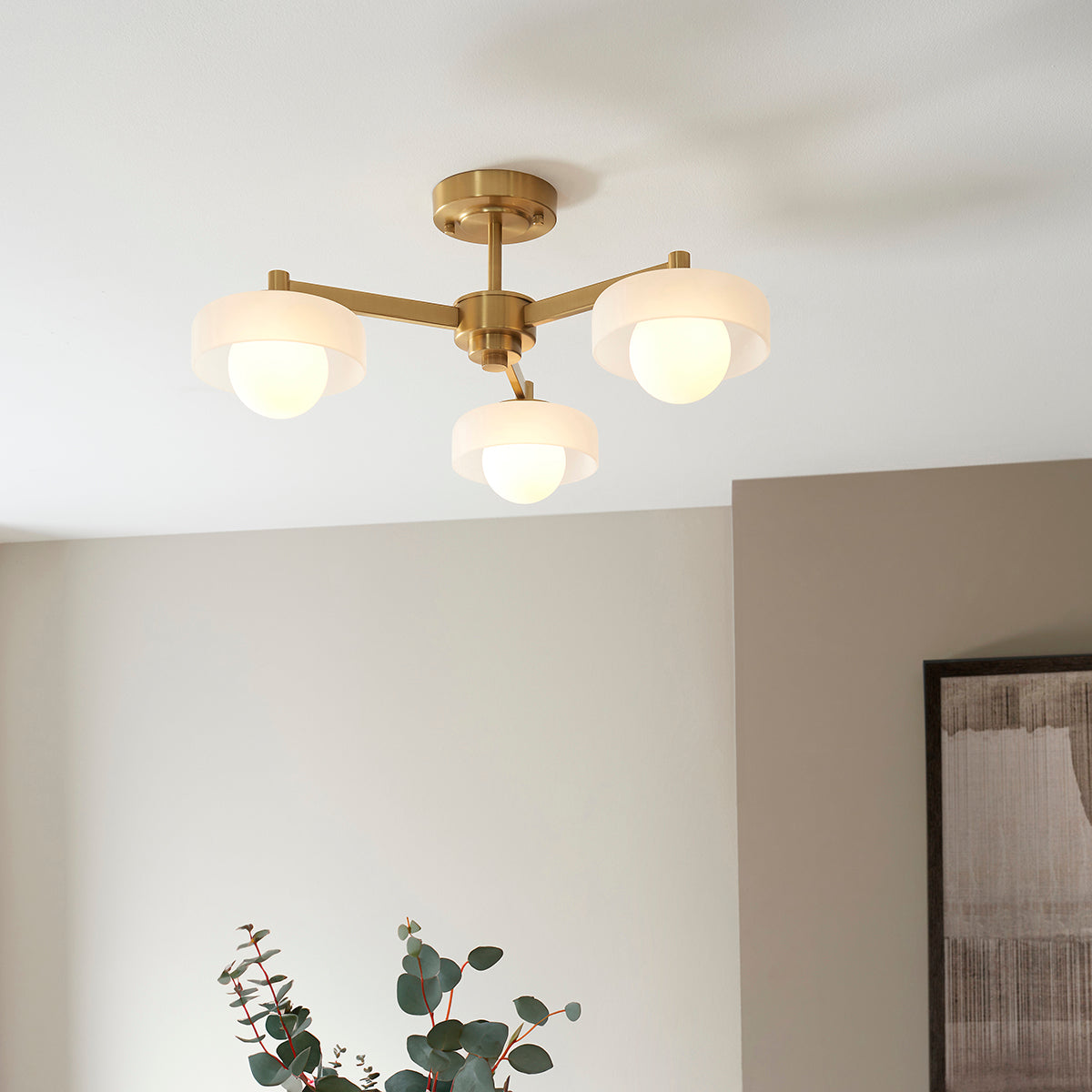Bosse 3-Light Semi-Flush Light
