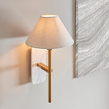 White Volakas Marble & Vintage Brass With Natural Linen