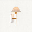White Volakas Marble & Vintage Brass With Natural Linen