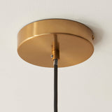 Natural Travertine, Vintage Brass & Clear Glass