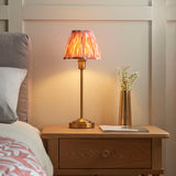 Vintage Brass Finish & Coral Pink Fabric