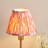 Vintage Brass Finish & Coral Pink Fabric