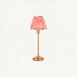 Vintage Brass Finish & Coral Pink Fabric