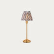 Vintage Brass Finish & Pearl Grey Fabric