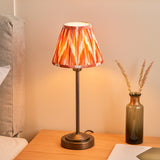Antique Bronze Plate & Apricot Orange Fabric
