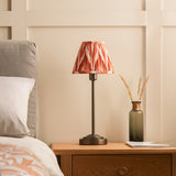 Antique Bronze Plate & Apricot Orange Fabric