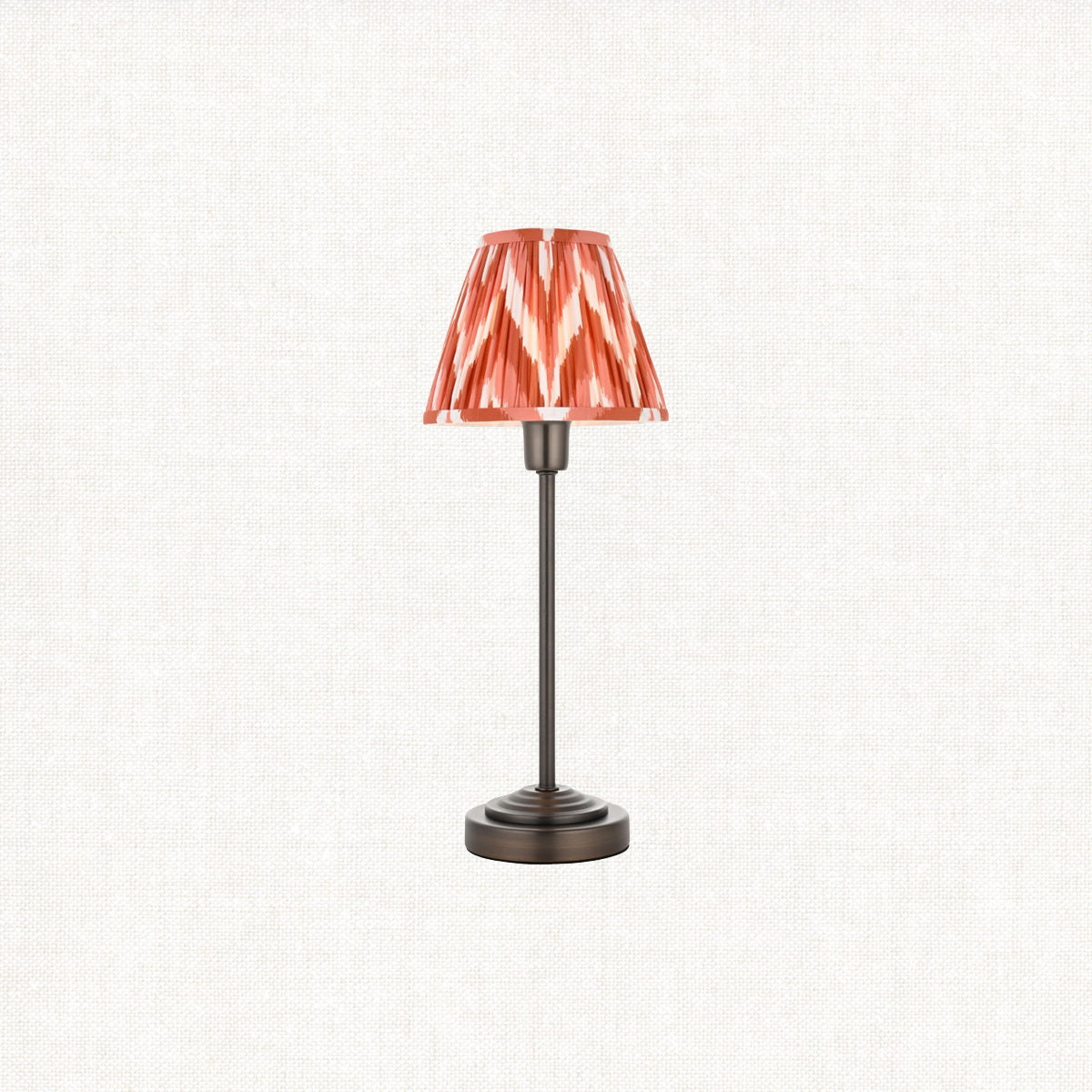 Antique Bronze Plate & Apricot Orange Fabric