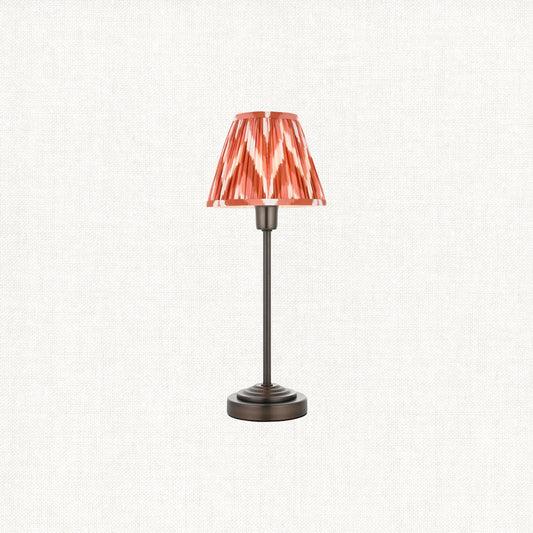 Antique Bronze Plate & Apricot Orange Fabric