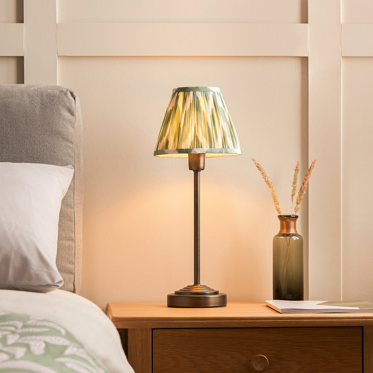 Antique Bronze Plate & Cotswold Green Fabric
