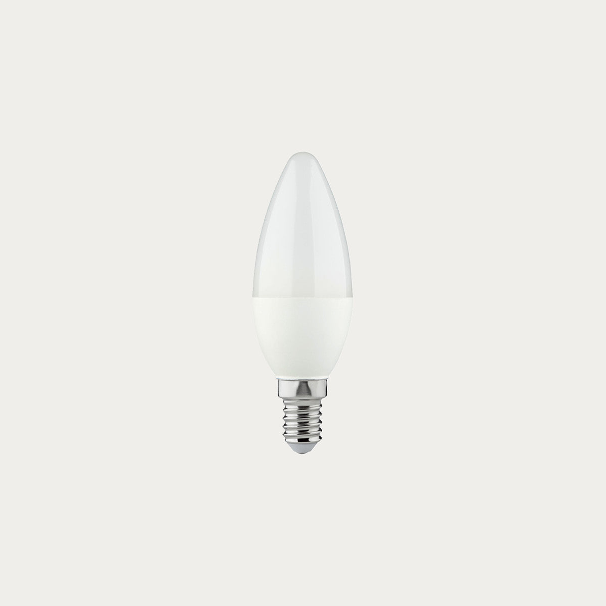 White LED light bulb on a white background