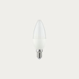 White LED light bulb on a white background