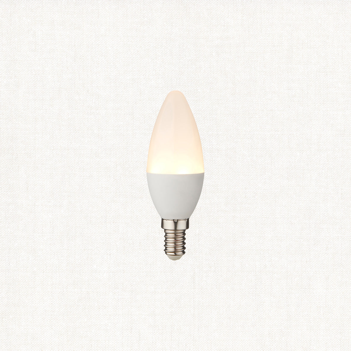 White LED light bulb on a white background