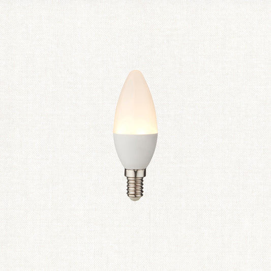 White LED light bulb on a white background