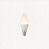 White LED light bulb on a white background
