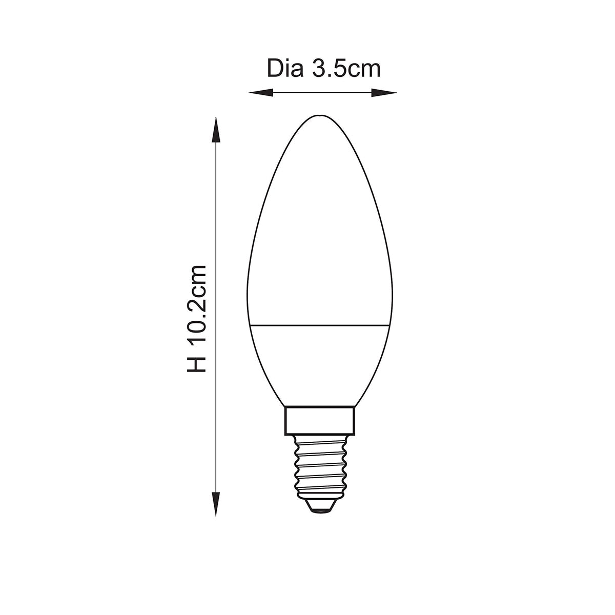 Essentials E14 LED Candle Non-dimmable Cool White