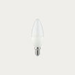 Cool white LED candle light bulb on a white background