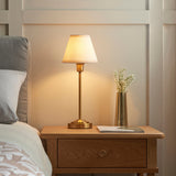 Vintage brass finish & vintage white fabric