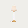 Vintage brass finish & vintage white fabric