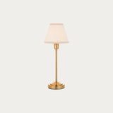 Vintage brass finish & vintage white fabric