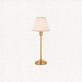 Vintage brass finish & vintage white fabric