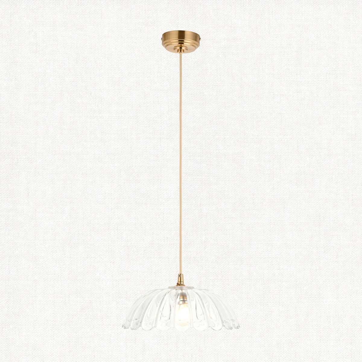 Brushed Brass & Natural Braided Flex