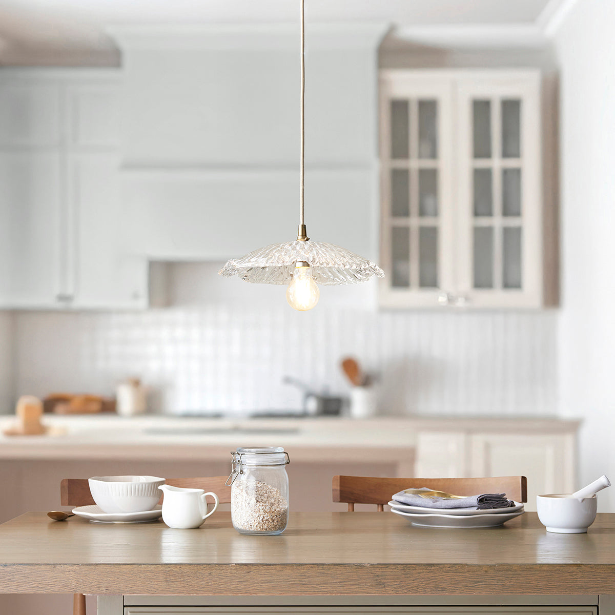 Brushed Brass & Natural Braided Flex