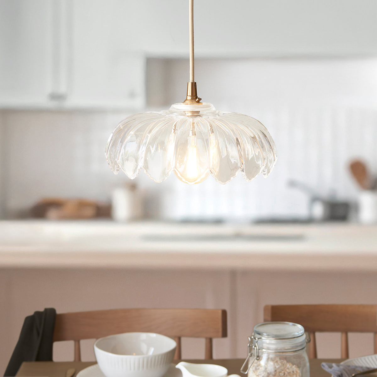 Brushed Brass & Natural Braided Flex