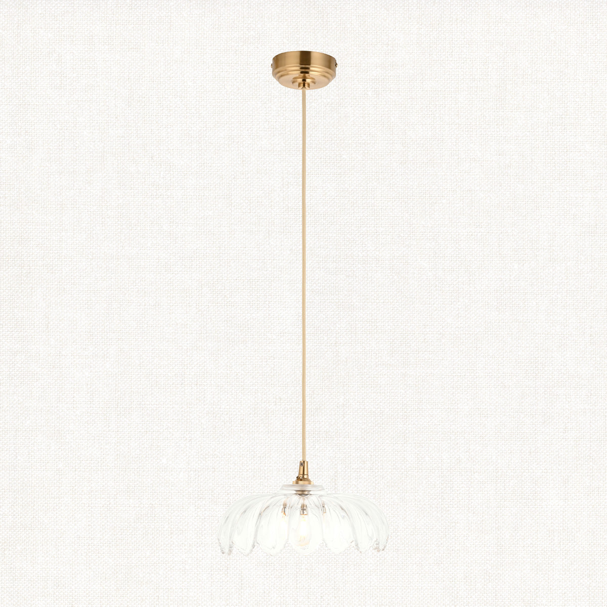 Brushed Brass & Natural Braided Flex
