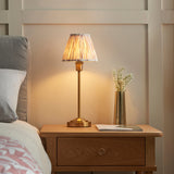 Vintage Brass Finish & Neutral Print Fabric