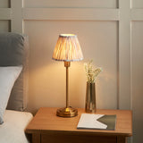 Vintage Brass Finish & Neutral Print Fabric