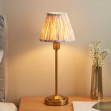 Vintage Brass Finish & Neutral Print Fabric
