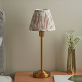 Vintage Brass Finish & Neutral Print Fabric