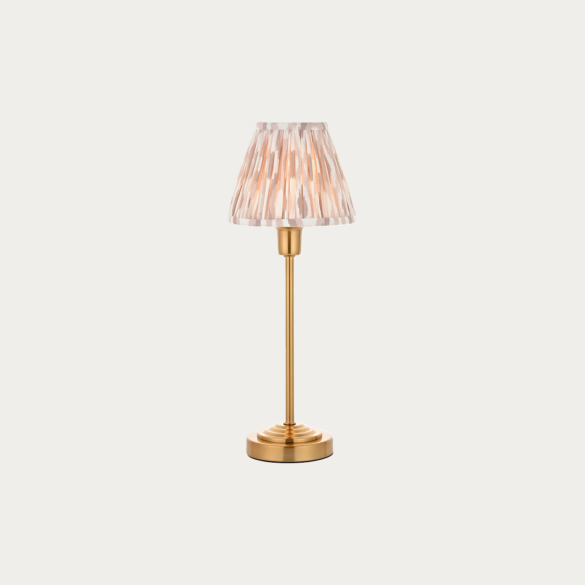 Vintage Brass Finish & Neutral Print Fabric
