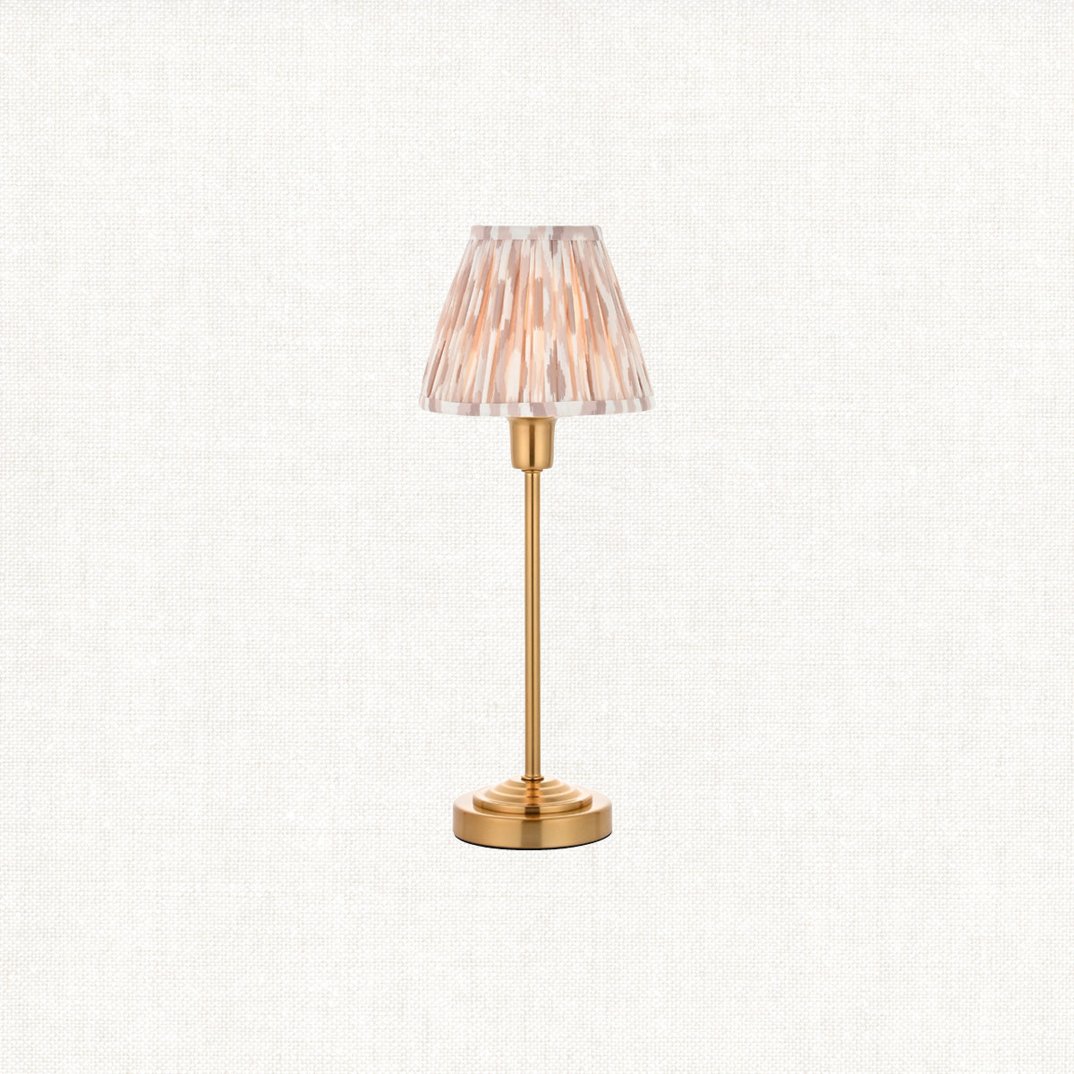 Vintage Brass Finish & Neutral Print Fabric