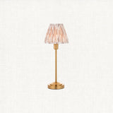 Vintage Brass Finish & Neutral Print Fabric
