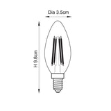 White Filament E14 LED Candle Non-dimmable