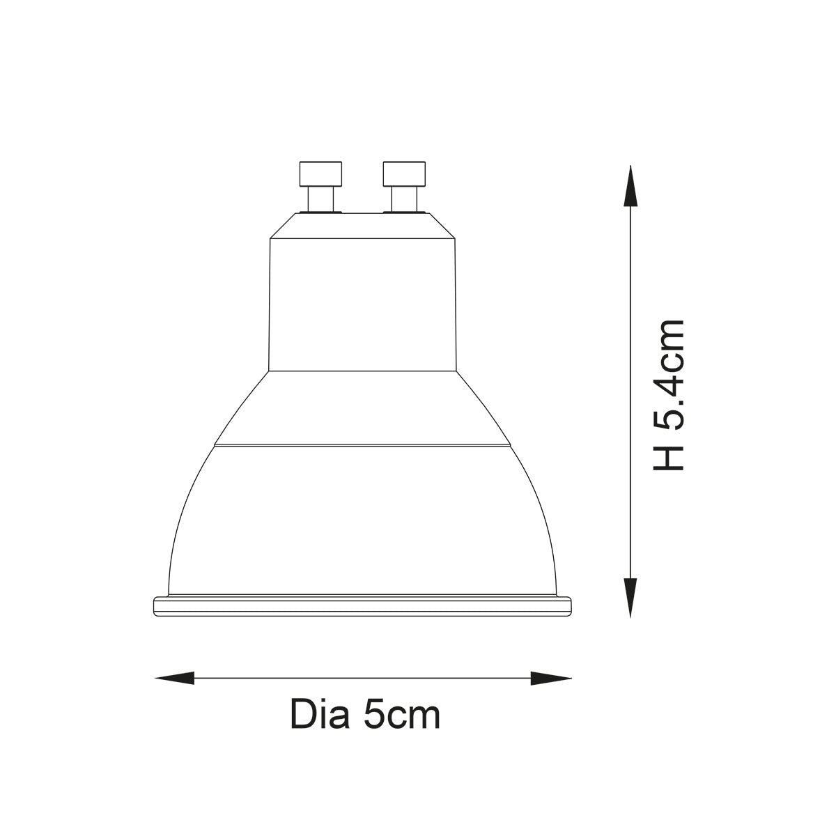 GU10 LED SMD 60O - 6 Pack Cool White