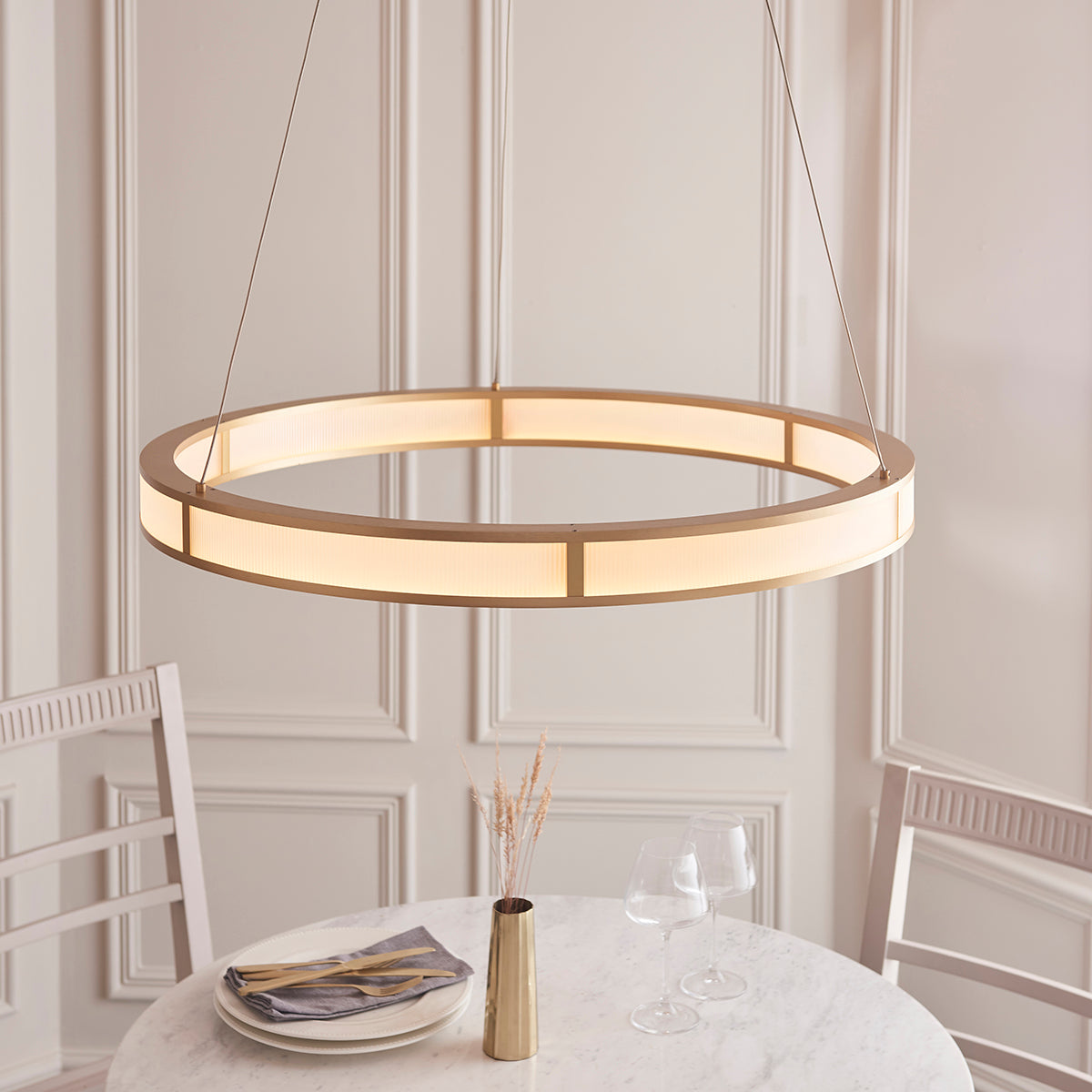 Orbis Ribbed Hoop Pendant