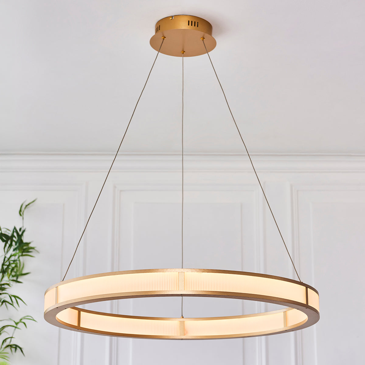 Orbis Ribbed Hoop Pendant