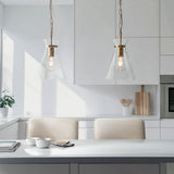 Harper Single Pendant Light in Brushed Aged Brass