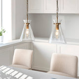 Harper Single Pendant Light in Brushed Aged Brass