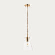 Harper Single Pendant Light in Brushed Aged Brass
