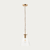 Harper Single Pendant Light in Brushed Aged Brass