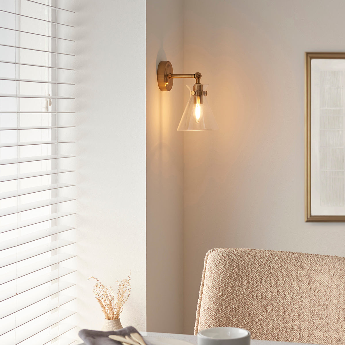 Harper Wall Light in Brushed Aged Brass