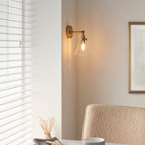 Harper Wall Light in Brushed Aged Brass