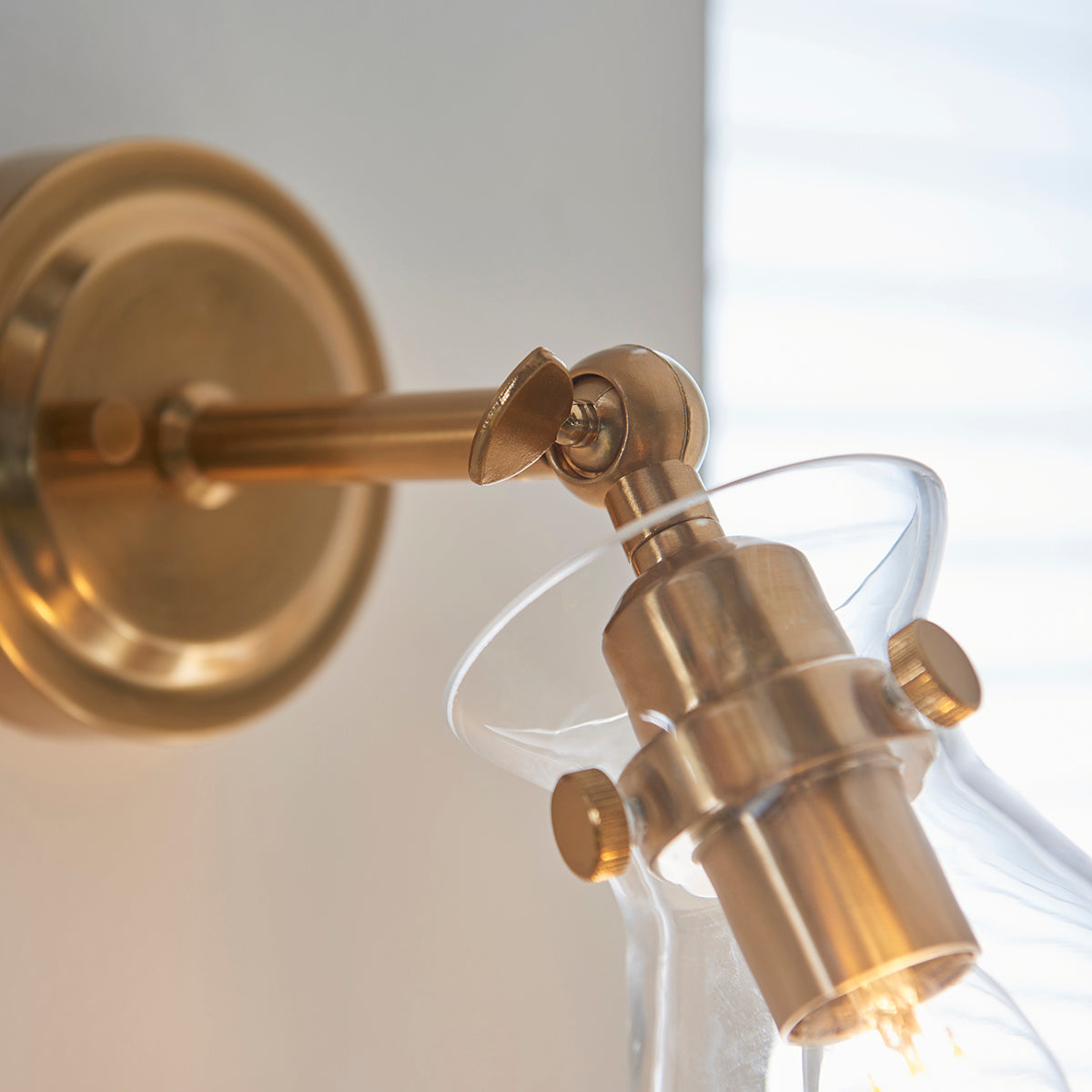 Harper Wall Light in Brushed Aged Brass