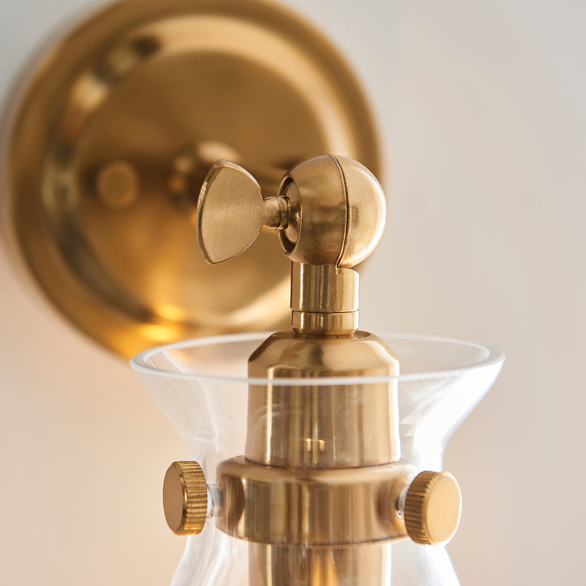 Harper Wall Light in Brushed Aged Brass