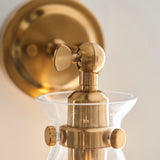 Harper Wall Light in Brushed Aged Brass
