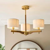 Horace Semi Flush Light in Brushed Aged Brass